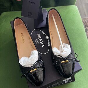 Prada python ballet flats